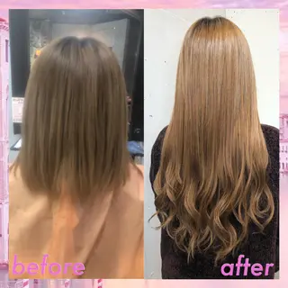 ロング カラー パーマ ヘアアレンジ 八巻 晴香のヘアスタイル