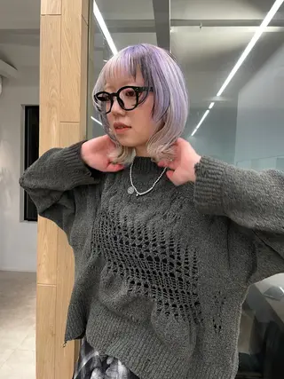 ミディアム カラー ケアパーマ/ケアブリ ーチdaisukeのヘアスタイル