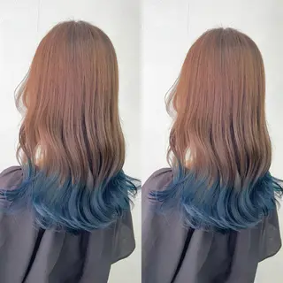 セミロング カラー 透明感カラー🪿🤍 顔まわりカットのヘアスタイル