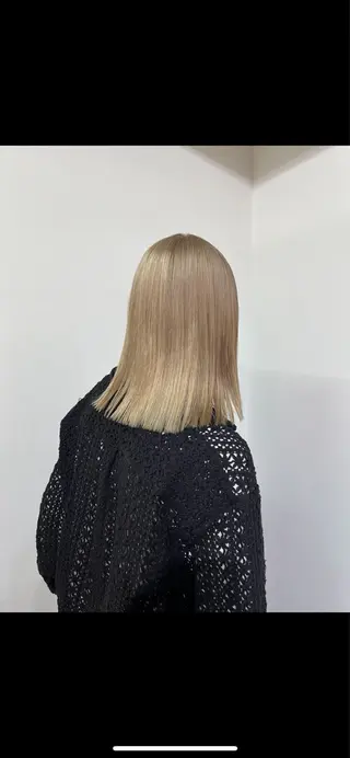 ミディアム カラー ハイトーン/心斎橋/ honomiのヘアスタイル