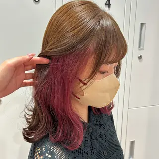 ミディアム 透明感カラー NAN AMI グレージュのヘアスタイル