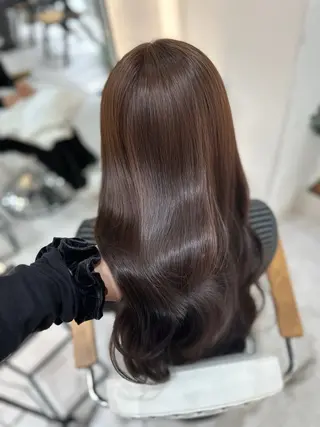 ミディアム 韓国ヘア/艶髪ロング グレージュ/kanaのヘアスタイル