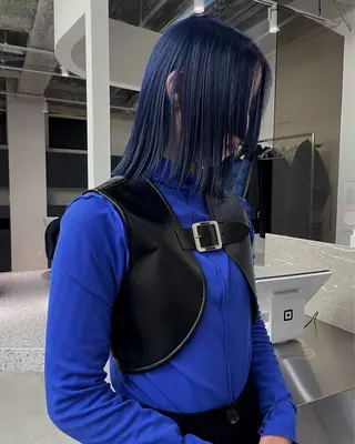 ミディアム カラー stén所属・HARUKA/原宿 ハイトーン/レイヤーのヘアスタイル