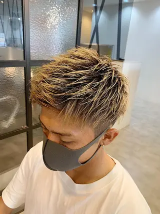 ショート メンズ メンズパーマ/難波/ 心斎橋　室園亮佑のヘアスタイル