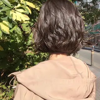 ミディアム カラー HARUNA🤍 大人ショートヘアのヘアスタイル