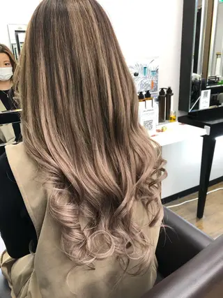 セミロング カラー ヘアアレンジ 下妻 カラーエクステ難波のヘアスタイル