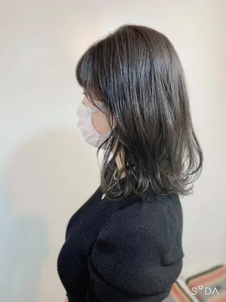 ミディアム カラー natsu fujinoのヘアスタイル