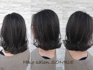 ミディアム カラー パーマ ヘアアレンジ メンズ 美容室 ソンリエのヘアスタイル