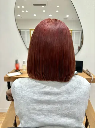 カラー 🍎ピンク、レッド系 暖色カラー🍎あやかのヘアスタイル