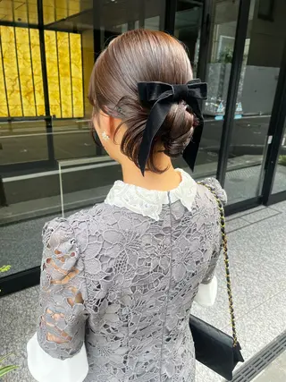 セミロング ヘアアレンジ ⭐️ アユミ⭐️のヘアスタイル