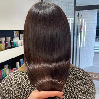 ミディアム カラー パーマ ヘアアレンジ メンズ キッズ ネイル マツエク・マツパ アイブロウ mona/ ストレートスタイル✨のヘアスタイル