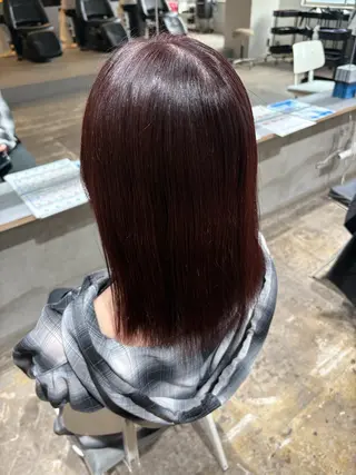 ミディアム カラー 玉置 七海のヘアスタイル