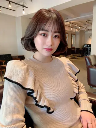 ショート カラー 透明感/オリーブ/ グレージュ/YUKAのヘアスタイル