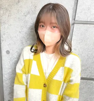ミディアム カラー ヘアアレンジ MiU所属・韓国×髪質改善×美髪 縮毛矯正×レイヤーのヘアスタイル