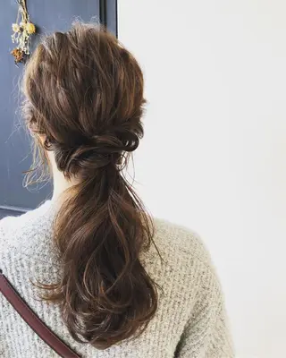 ロング カラー ヘアアレンジ HAIR STUDIO  buzz所属・金子 富士のヘアスタイル