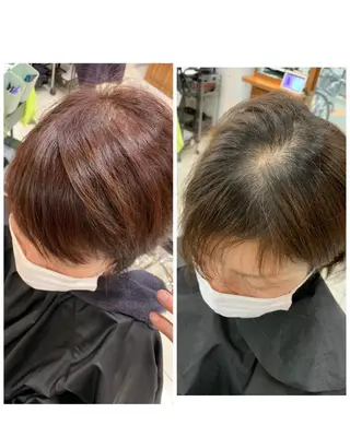ショート カラー 白髪ぼかしハイライト 柳川拓哉のヘアスタイル