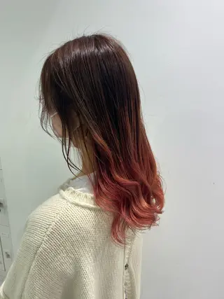 ミディアム カラー パーマ ヘアアレンジ ネイル マツエク・マツパ 韓国風ベージュ🤎 赤みなし🌿横浜🤎のヘアスタイル