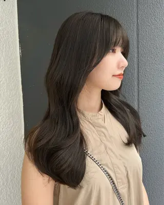 セミロング 🤍🤍韓国ヘア おたけ🤍🤍のヘアスタイル