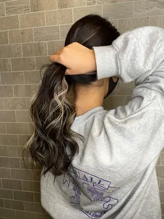 ロング ブリーチ毛矯正.髪質 改善.髪にドラマをのヘアスタイル