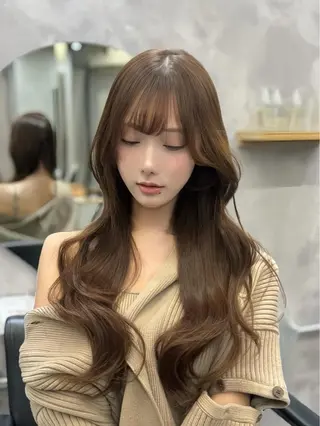 ロング カラー 宮本 優のヘアスタイル