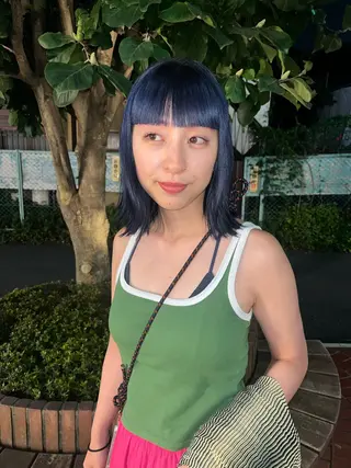 ミディアム カラー ヘアアレンジ @kyoniyy KYONIのヘアスタイル