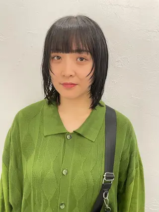 ミディアム カラー スパイラルパーマ 🌐hina⭐️のヘアスタイル