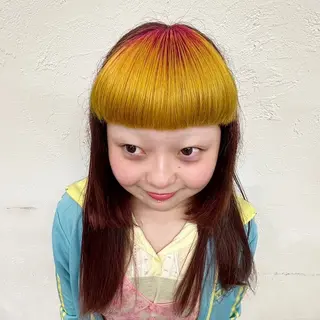 セミロング カラー げん/梅田美容室 中崎町美容室のヘアスタイル