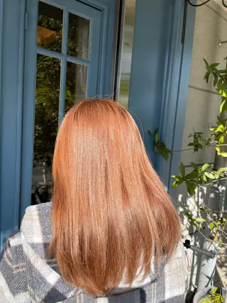 ロング ブリーチ毛矯正.髪質 改善.髪にドラマをのヘアスタイル