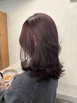 ミディアム カラー レイヤー/柔色 カラー/SAkiのヘアスタイル