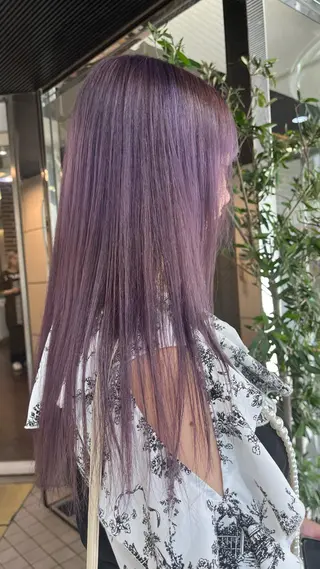 ロング カラー ボブ/暖色カラー コウボヒカルのヘアスタイル