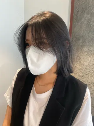 ミディアム カラー 只野 真衣のヘアスタイル