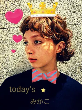 ミディアム パーマ takk design labのヘアスタイル