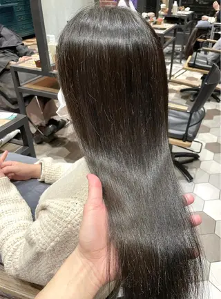 ロング カラー パーマ 縞田 健一のヘアスタイル