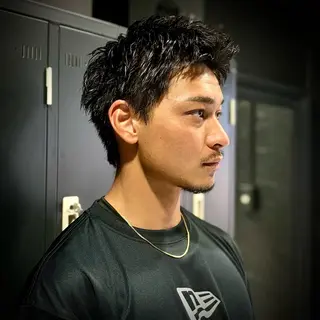 ショート メンズ スパイキーショート アメ村【戸兵吏駒】のヘアスタイル