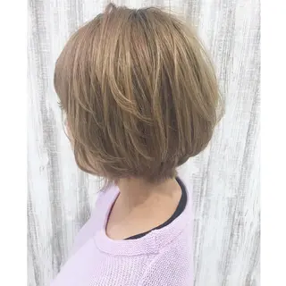 ショート カラー ヘアアレンジ 透明感♡︎♡︎ 佐々木早苗のヘアスタイル