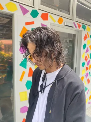 ミディアム パーマ メンズ Riganuts池袋 Hayato✂︎のヘアスタイル