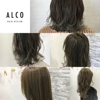 ミディアム カラー ワタイショウタ 髪質改善✨眉毛サロンのヘアスタイル