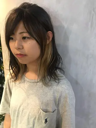 ミディアム カラー ヘアアレンジ stylist/蛯谷 珠里のヘアスタイル