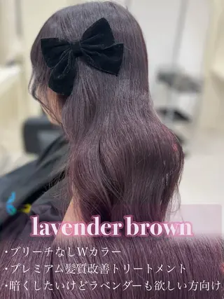 カラー ベージュ・ラベンダー カラー🎀りりのヘアスタイル