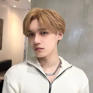 ミディアム カラー メンズ 岡田大志🇰🇷 中/韓メンズヘアのヘアスタイル