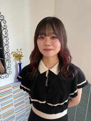 セミロング カラー特化/ブリーチ 梅田中崎町/あかりのヘアスタイル