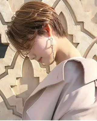 ショート カラー パーマ 梅田店美容室　　岡田 勝人  梅田店美容室のヘアスタイル