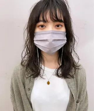 ミディアム パーマ 関 京磨のヘアスタイル