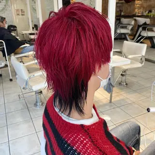 ミディアム カラー メンズ メンズパーマ/ メッシュ😎タクミのヘアスタイル