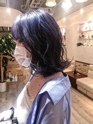 ミディアム 所渉/韓国レイヤー /ウルフカットのヘアスタイル