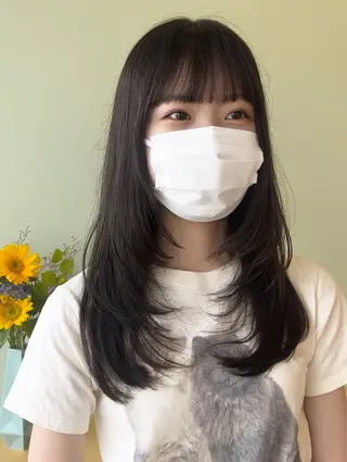 ロング カラー 村松 萌のヘアスタイル