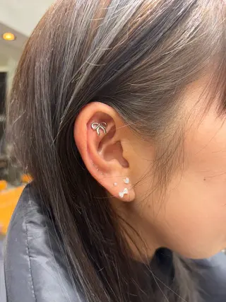 ミディアム カラー パーマ ヘアアレンジ 押切 響　のヘアスタイル