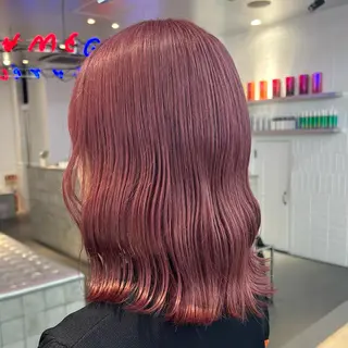 セミロング カラー 🌼動き×透明感🩵 ハイトーン/ナナのヘアスタイル