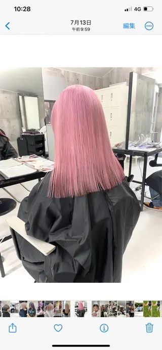 セミロング カラー ヘアアレンジ メンズ のん🎀ハイトーン/ レイヤーカット🐳のヘアスタイル