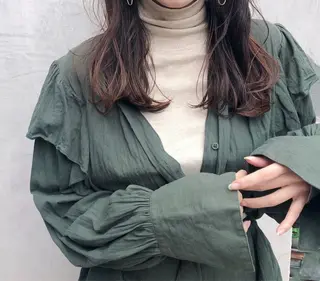 セミロング hoNua. 栄/透明感カラーのヘアスタイル